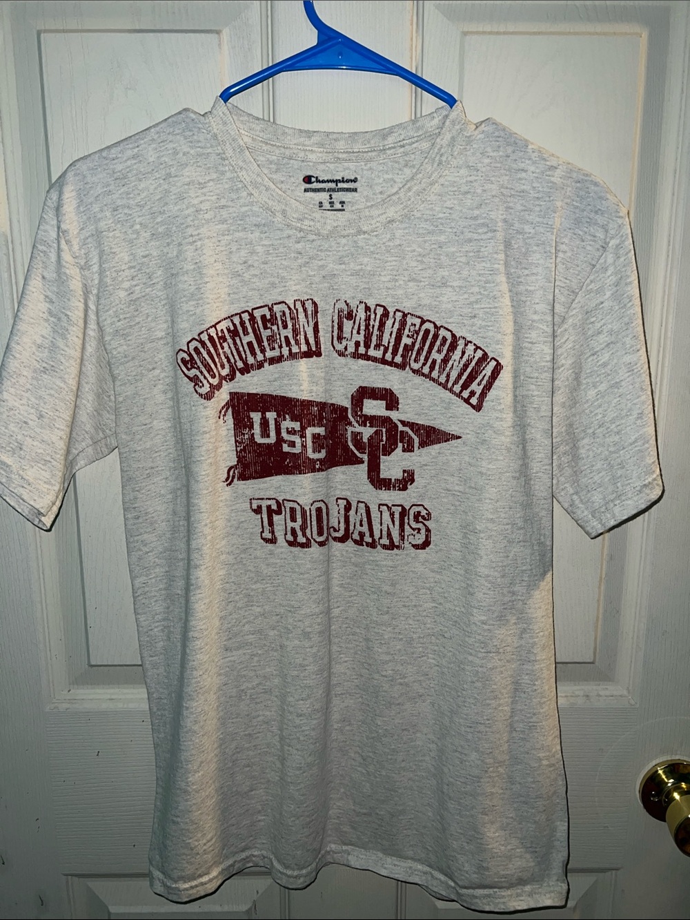 Champion Gray USC Trojans Short Sleeve Tee